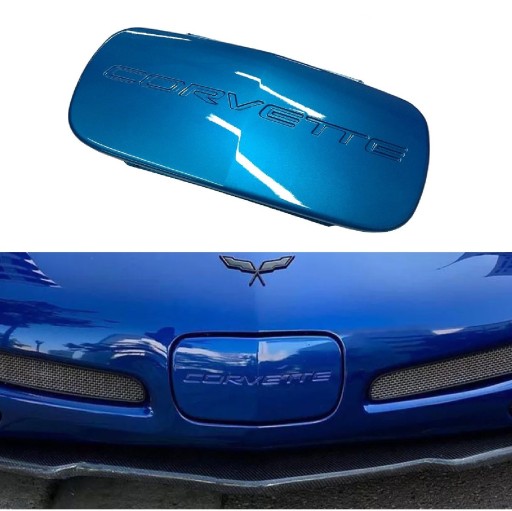 USA-EDI-C5-N - ЭМБЛЕМА КРЫШКА БАМПЕРА ПЕРЕДНЯЯ СИНЯЯ CHEVROLET CORVETTE C5 97-