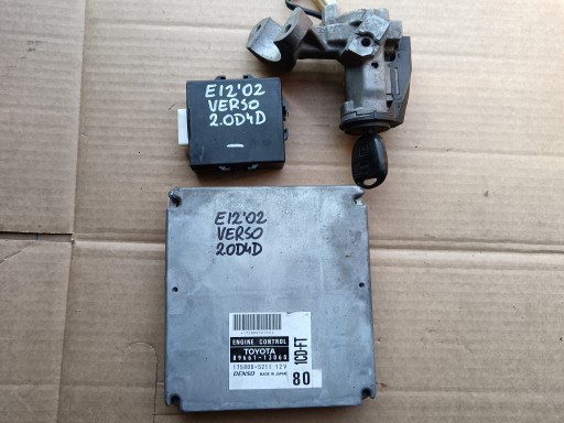 89661-13060 1cd-ft - Toyota corolla verso i 2.0d4d 2.0 стартовый комплект замок зажигания компьютер иммо