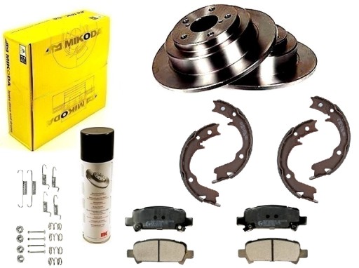 Диски колодки щелепи SUBARU FORESTER SF SG ззаду