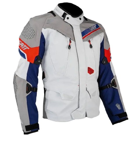 LEATT NEW ADV DRITOUR 7.5 ROYAL JACKET WHITE/GRAY/NAY BLUE/MORROW
