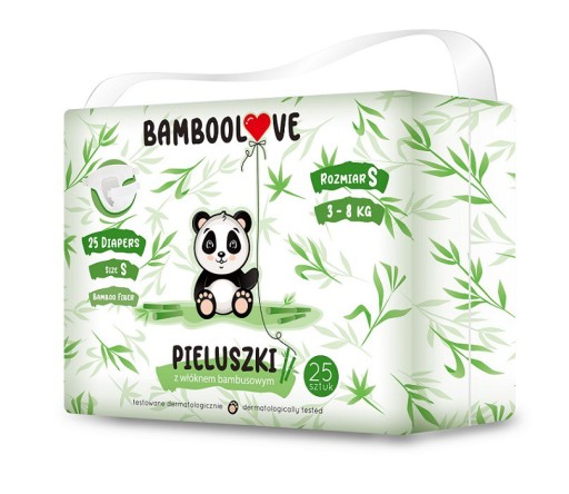 Підгузки BAMBOOLOVE розмір 1 3-8 кг 25 шт.