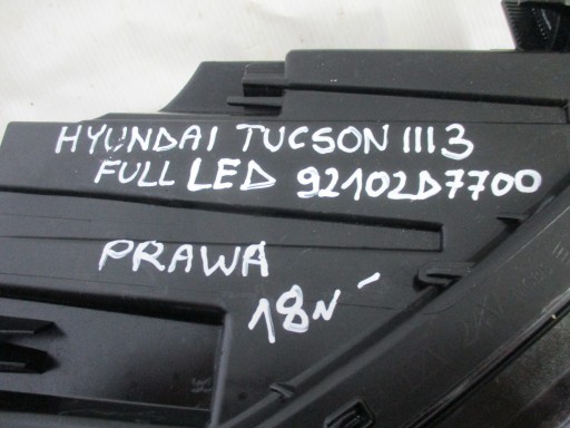 Reflektor light front right Hyundai Tucson III lift Full led 92102D7700