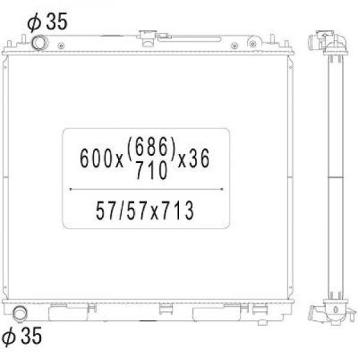 DCM1866 - Радіатор nissan navara 05 2005р