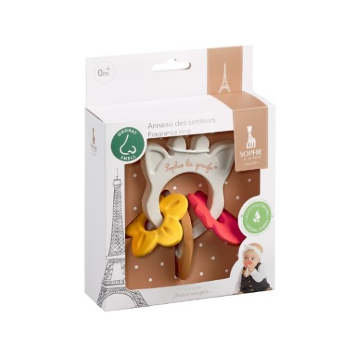 Прорізувач Sophie de Vulli гумовий, відтінки коричневого та бежевого