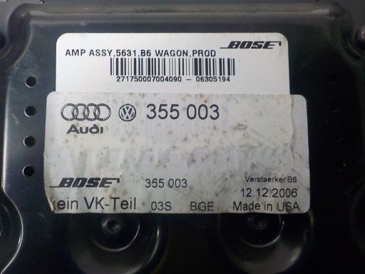 AUDI Verstärker 355003