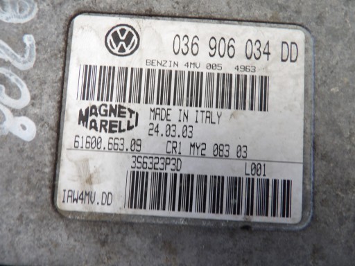 VW POLO IV 1.4 control unit of the engine 036906034DD