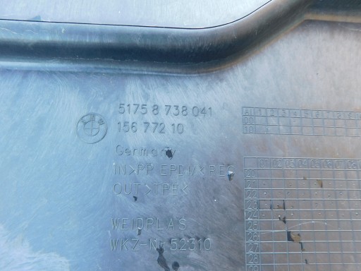 BMW g26 cover chassis tanks left 8738041 original