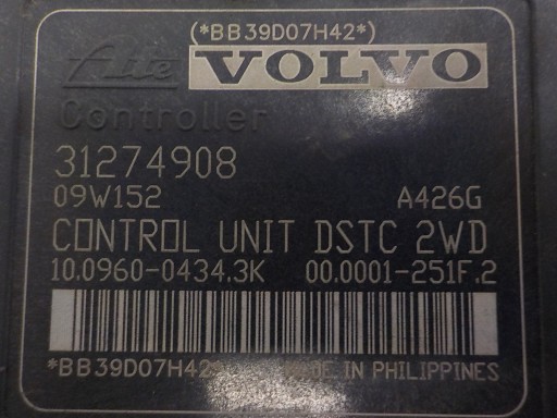 VOLVO S40 II pump ABS 31274907 4N51-2C405-GC 31274908 10.0960-0434.3K