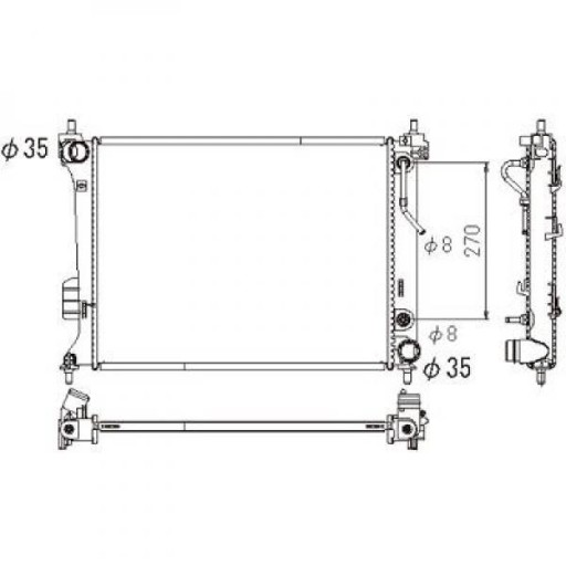 DCM3744 - Радіатор hyundai i20 05/2009-