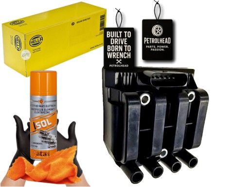 HEL5DA 358 - Катушка зажигания vw golf 2.0 98- hella #petrolhead pro+ kit4