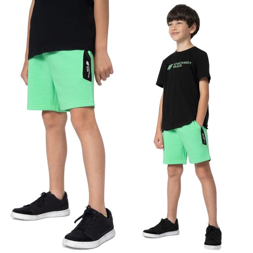 Шорти 4F 164 зелені, довжина до середини стегна