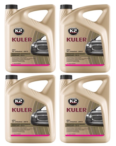 K2 KULER РАДИАТОРНАЯ ЖИДКОСТЬ -35°C РОЗОВАЯ 4x5л 20л