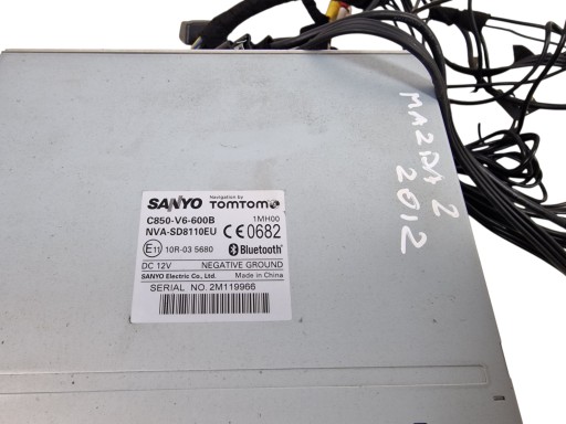 MAZDA 2 II DE 2012 navigation TOMTOM SANYO BLUETOOTH 2M119966 C850-V6-600B