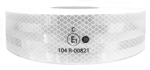 Світловідбиваюча контурна клейка стрічка рулон 45 метрів 45 м x 5 см білий