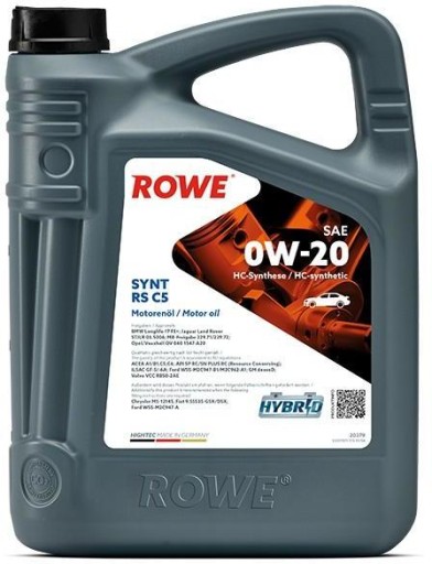 ROWE HIGHTEC SYNT RS C5 МАСЛО 0W20 5л