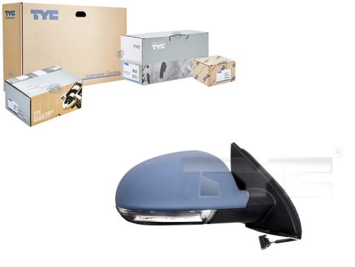 WV J-TA III 2004-2010 ЗЕРКАЛО ПРАВОЕ ELEC PRIM В ПОРАЖЕНИЯХ ВЫПУКЛОГО НАГРЕВАНИЯ TYC