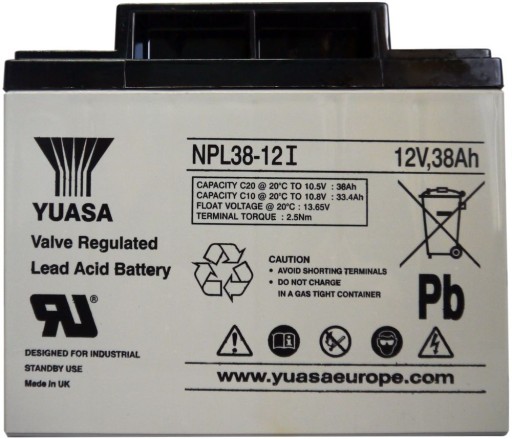 Yuasa npl38-12i 38ah 12v agm npl 38-12i