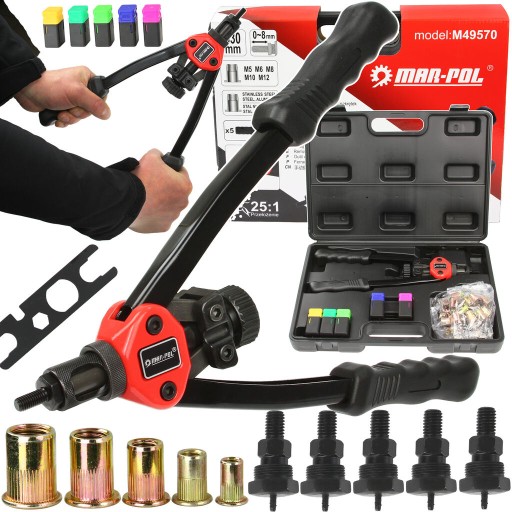 НАБІР КЛЕПОЧНИХ ГАЙОК + ЗАКЛЕПОК M5-M12