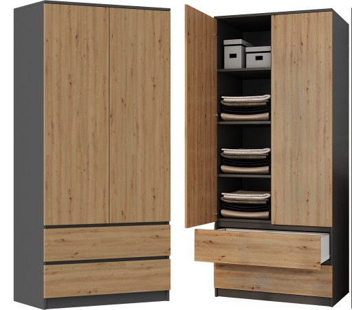 Шафа TopEshop MALWA SS-90 90 x 180 x 50 см ящик антрацит