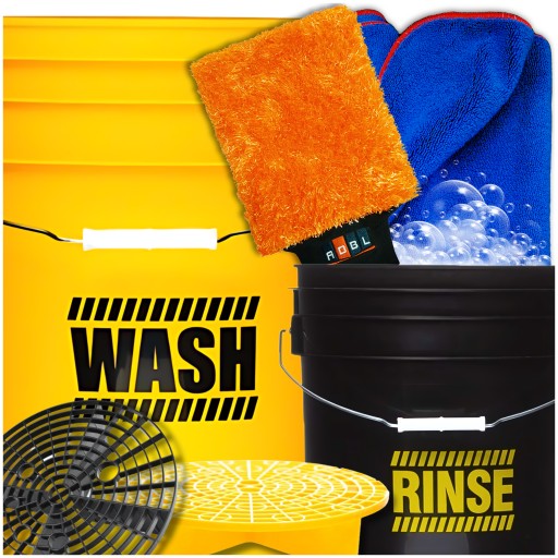 НАБОР ДЛЯ МОЙКИ XXL перчатка + полотенце + набор ведер с сепараторами