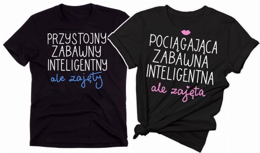 Zestaw koszulka damska i męska dla narzeczonych 11751971814 - Allegro.pl
