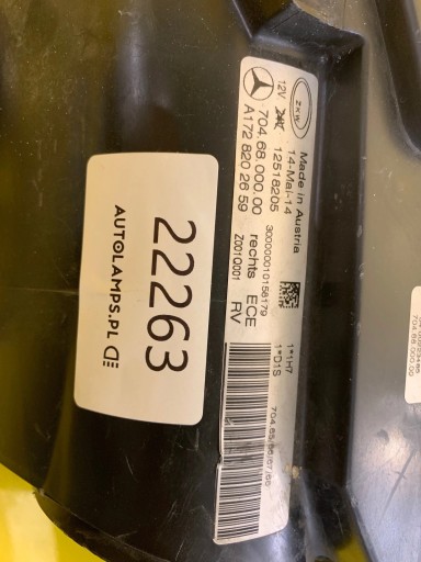 Mercedes SLK AMG W172 light front right Bi-Xenon A1728202659