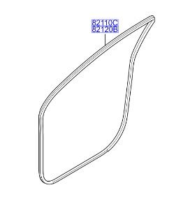 821202Y0004X - УПЛОТНЕНИЕ ПЕРЕДНЕЙ ПРАВОЙ ДВЕРИ HYUNDAI IX35