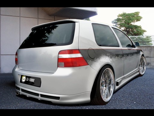 VW GOLF IV *ЮБКА ЗАДНЕГО БАМПЕРА* DJ-TUNING