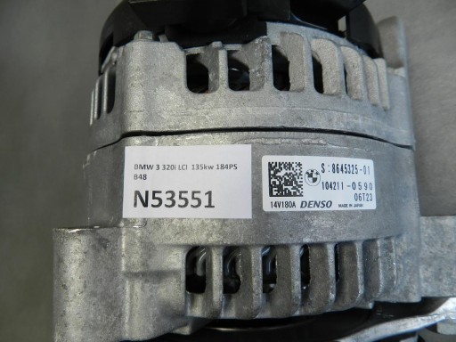 BMW 3 F30 F34 2.0i alternator 8645325