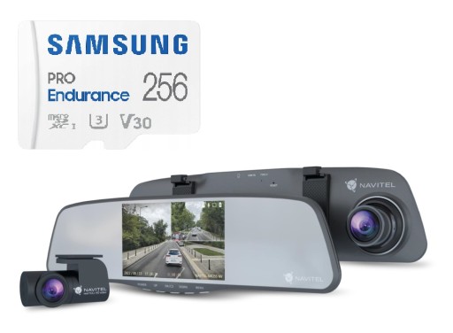 Videorekordér Navitel MR255 NV + 256 GB karta Samsung Endurance