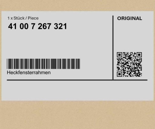 41007267321 7267321 - Рамка заднего стекла BMW X3 F25