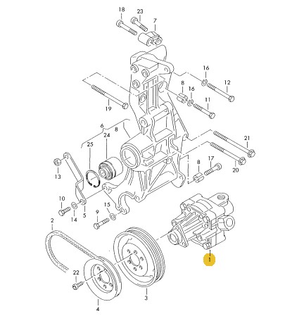 4B0 145 - Оригінальний насос гідропідсилювача Audi A6 4b0145155t