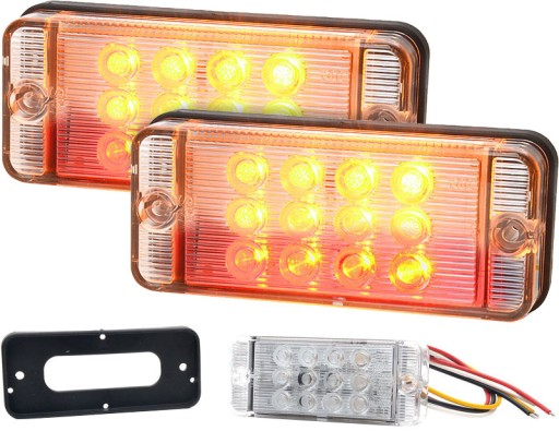 КОМПЛЕКТ ЗАДНІХ ГАБАРИТНИХ ЛІХТАРІВ LED ЕВАКУАТОР 12/24 В