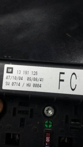 compartment BSI 13191126FC OPEL ASTRA H