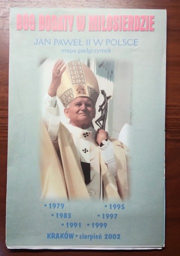 Jan Paweł II w Polsce mapa pielgrzymek