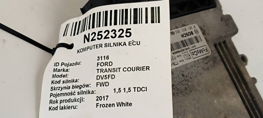 computer Motore ECU FT7A-12A650-RB 1.5 TDCI FORD TRANSIT COURIER
