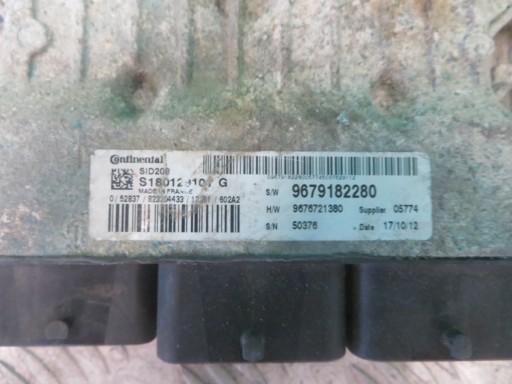 computer control unit of the engine BOXER JUMPER DUCATO 13R 9679061680 S180129101E