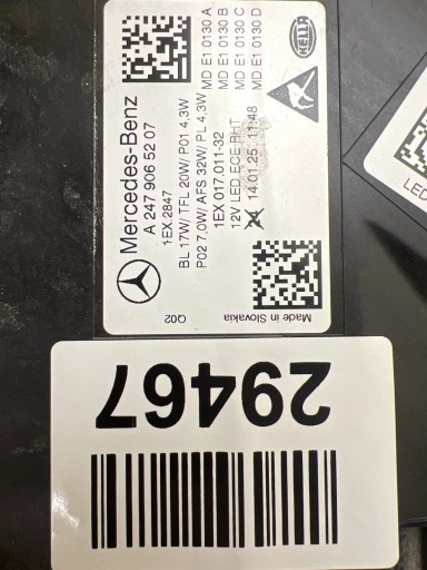light right Mercedes B-Klasa W247 Lift High Performance A2479065207