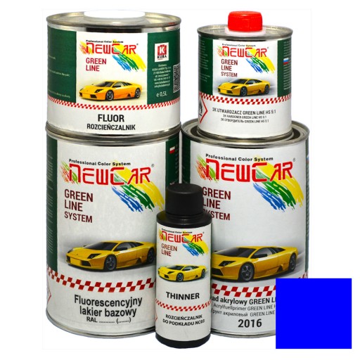 Флуоресцентний синій лак-комплект