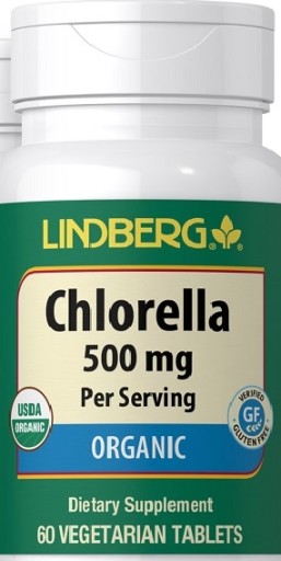 PipingRock Linderberg Chlorella Organická 500mg 60 vtabs