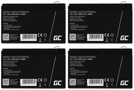 4x agm green cell 12 в/24 в/36 в/48 в, 12 ач, не требующие обслуживания автомобильные велосипедные ибп, солнечные панели
