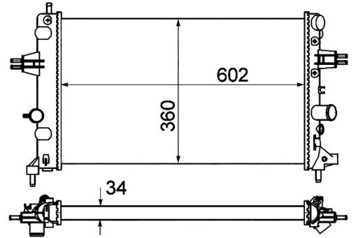 HEL-8MK 376 - Радіатор двигуна - система охолодження двигуна hella