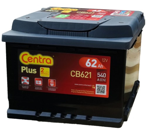 АКУМУЛЯТОР ЦЕНТРИ ПЛЮС 62AH 540A CB621 ЛІВИЙ+