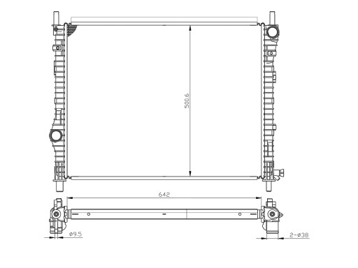 FR3Z8005A - FORD MUSTANG 2015-2017 РАДІАТОР 2374063