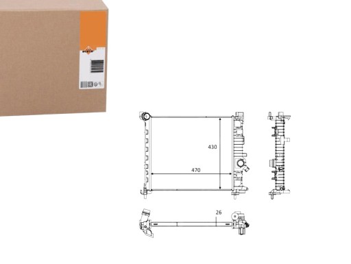 NRF58473/RS2 - Радіатор двигуна nrf 1300308 13283247 150108n 105