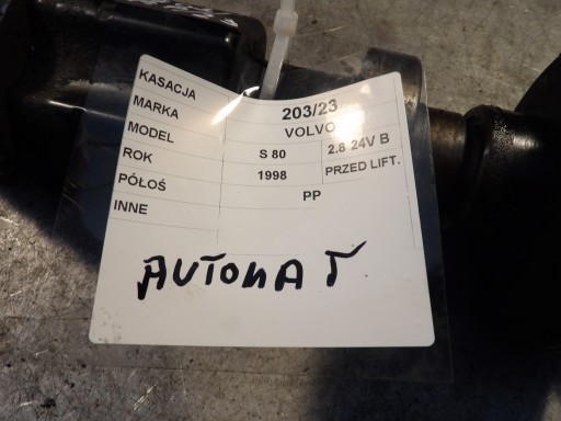 Volvo S80 2,8B 200KW 272KM semi-axis right automat P9181544 T981017