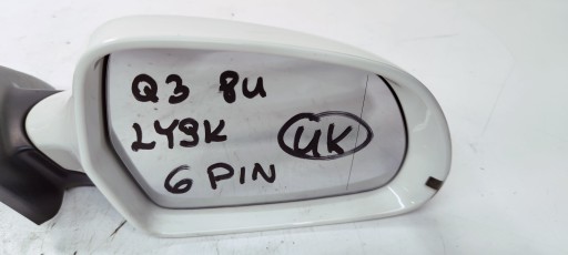 mirror exterior right AUDI Q3 8U 6 PIN LY9K UK 8U2857410D