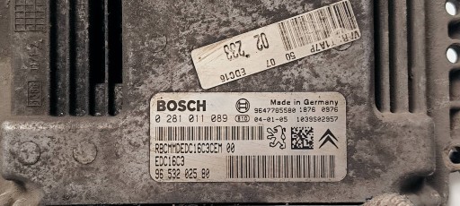 Ordinateur Moteur ECU 0281011089 1.4 HDI PEUGEOT 206