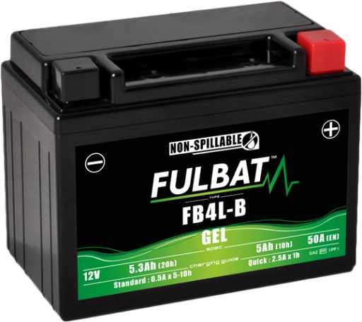 FB4L-B - Гелева батарея Fulbat YB4L-B 12V 5.3 Ah 50A