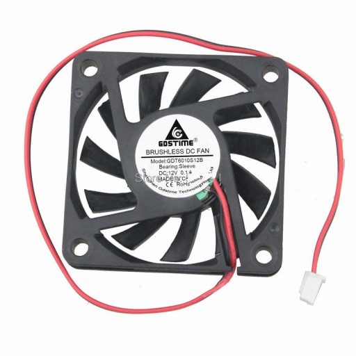 2ks PC CPU Chladiaci ventilátor DC 12V 2pin 60mm 6010 Fan